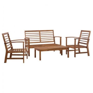 Set mobilier de grădină, 4 piese, lemn masiv de acacia