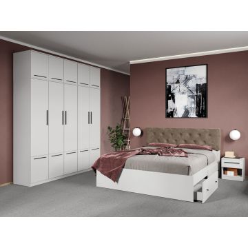 Set dormitor complet Alb - Madrid - C53
