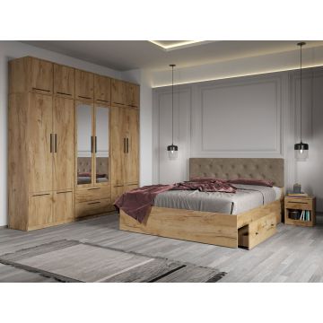 Set dormitor complet Stejar Auriu - Madrid - C31