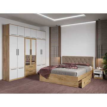 Set dormitor complet Stejar Auriu - Madrid - C95