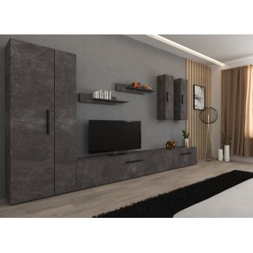 Set Mobilier Living Gri Beton Remy-C05