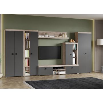 Set Mobilier Living Gri cu Stejar Gri Sam-C28