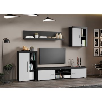 Set Mobilier Living Alb cu Ferrara Sam-C01