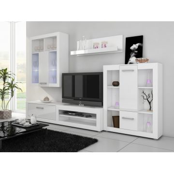 Viki (Unitate De Perete) White Mat/White High Gloss