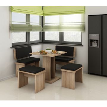 Bond (Set Mobilier Bucatarie Mic) Tk.Eco Black/S.Bright&