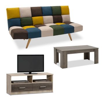 Set living pentru studenti Lounge 3, 3 bucati Castillo - Toro - Multicolor