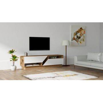 Comoda TV Koza Walnut-Alb