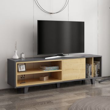 Comoda TV Rosmar - Antracit, Oak