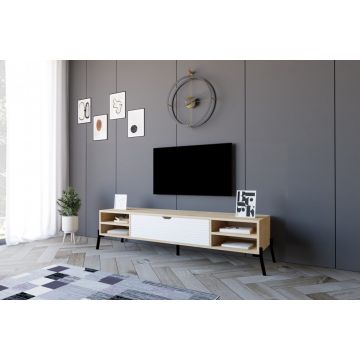 Comoda TV Santa - Sapphire Oak, Alb