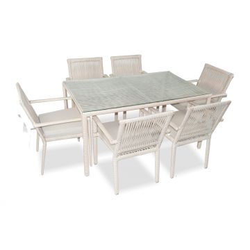 Set De Lounge De Grădină Leros 150, Maro Inchis, 150X75X90 Cm