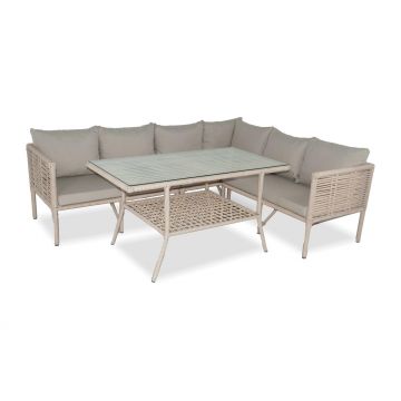 Set De Lounge De Grădină Newyork 224, Maro Inchis, 224X65X180 Cm