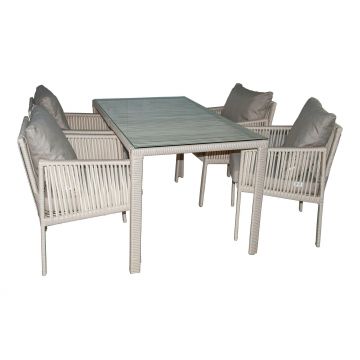 Set De Lounge De Grădină Otto 4, Maro Inchis, 140X76X80 Cm