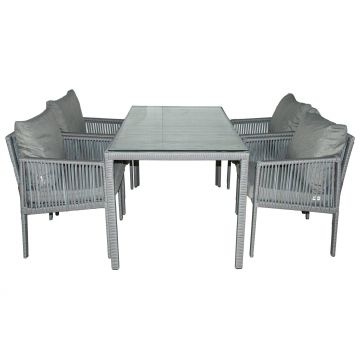 Set De Lounge De Grădină Otto 4, Maro Inchis, 140X76X80 Cm