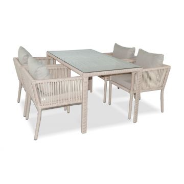 Set De Lounge De Grădină Vera 140, Maro Inchis, 140X75X80 Cm