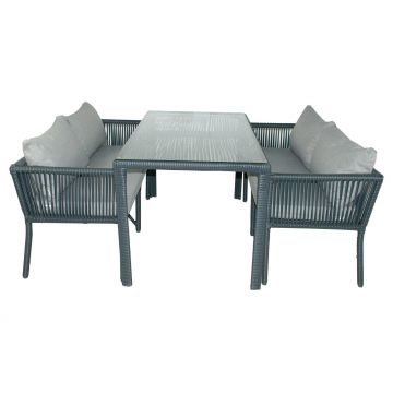 Set De Lounge De Grădină Vera 4, Maro Inchis, 140X75X80 Cm