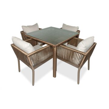 Set De Lounge De Grădină Vera 90, Maro Inchis, 90X75X90 Cm