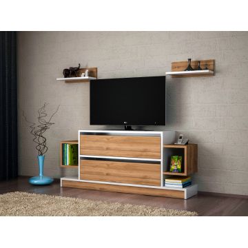 Comoda TV Magic - Alb, Walnut