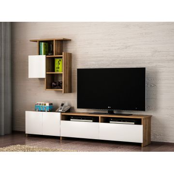 Comoda TV Mariposa - Walnut, Alb