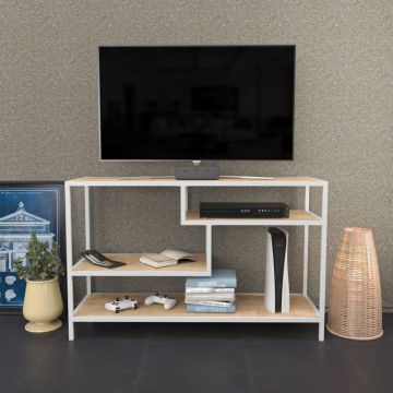 Comoda TV Robbins - Alb, Oak