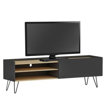 Comoda TV Veronica Alb-Oak 120x33x49.5 cm