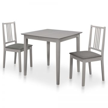 Set mobilier de bucătărie, 3 piese, gri, MDF